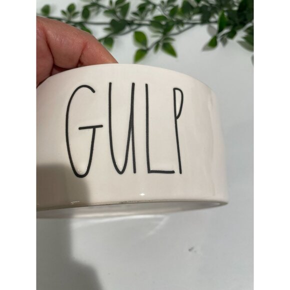 Rae Dunn "Gulp" Dog Bowl Artisan Collection By Magenta - Picture 2 of 6